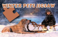 Puzzle Di Animali Domestici D'inverno