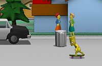 Simpsons Naakt Skateboarden