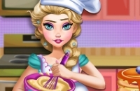 Gravidanza Elsa Baking Pancakes