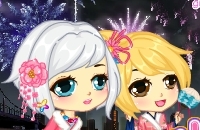 Fireworks Kimono Dress Up