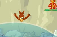 Monkeys diving